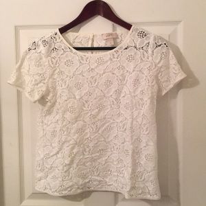Loft white floral top in XS